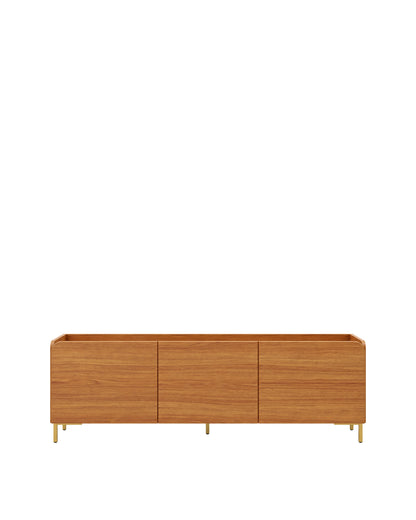 Rack para TV até 55" 03 Portas 2 Prateleiras Elo 135 cm - Mel