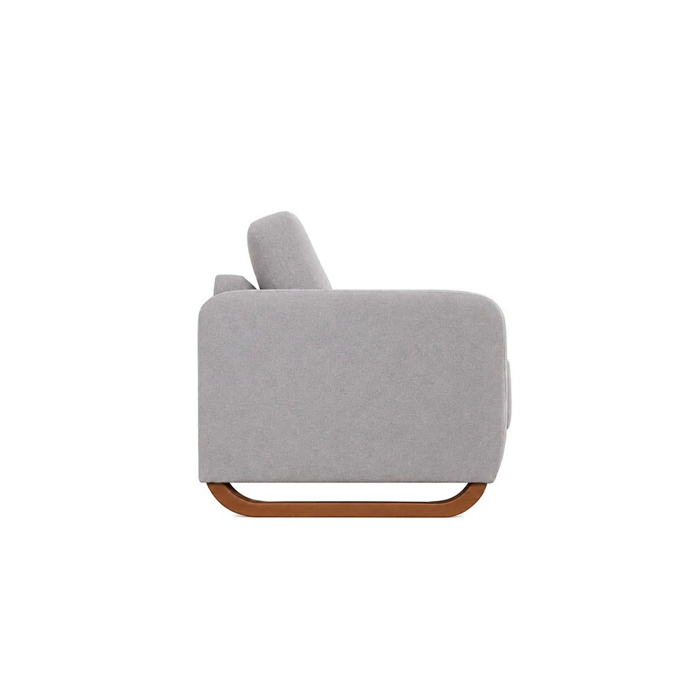 Sofá 4 Lugares Capri 230cm - Linho Texturizado Cinza c/ Natural