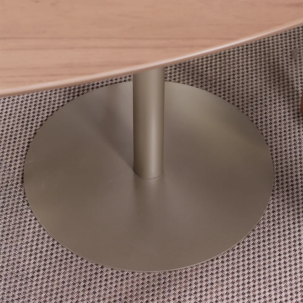 Conjunto de Jantar Mesa Orgânica Kalyx 4 Cadeiras Lara - Champanhe c/ Canella - Off White