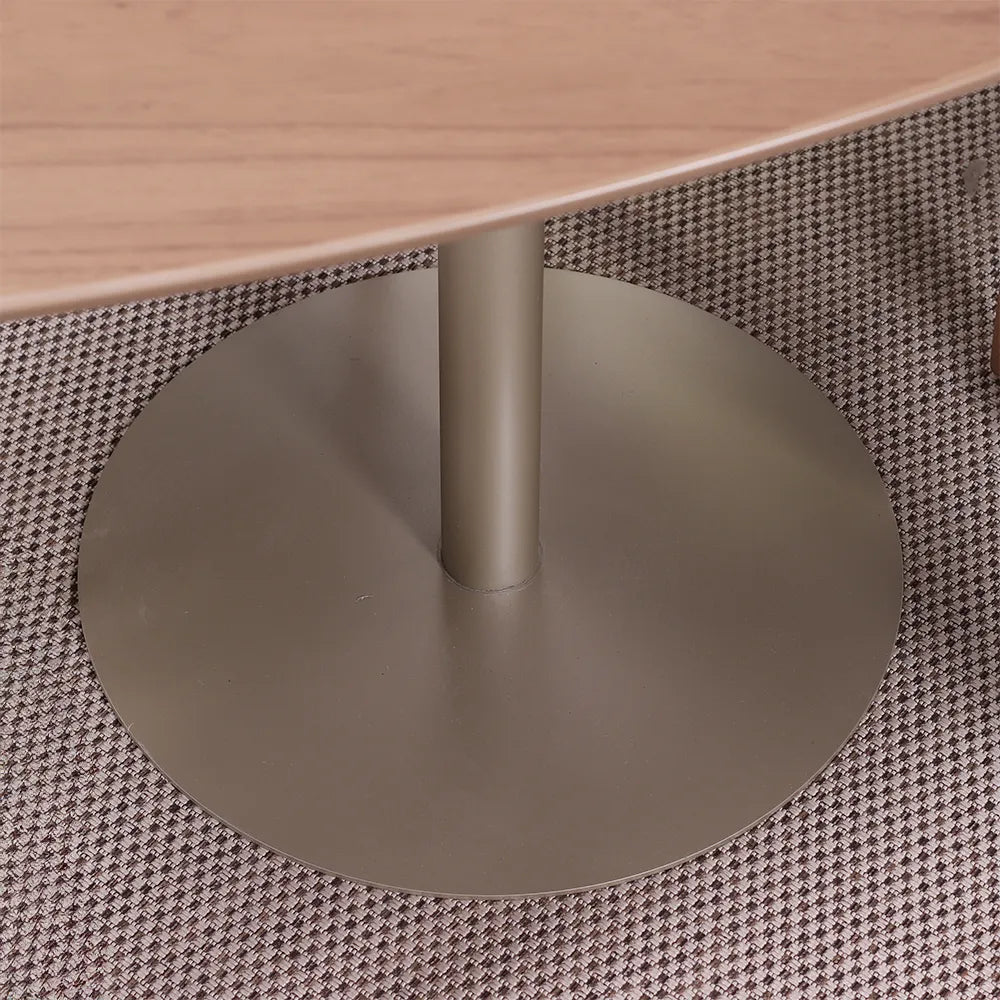 Conjunto de Jantar Mesa Orgânica Kalyx 4 Cadeiras Lucille - Champanhe c/ Canella - Off White