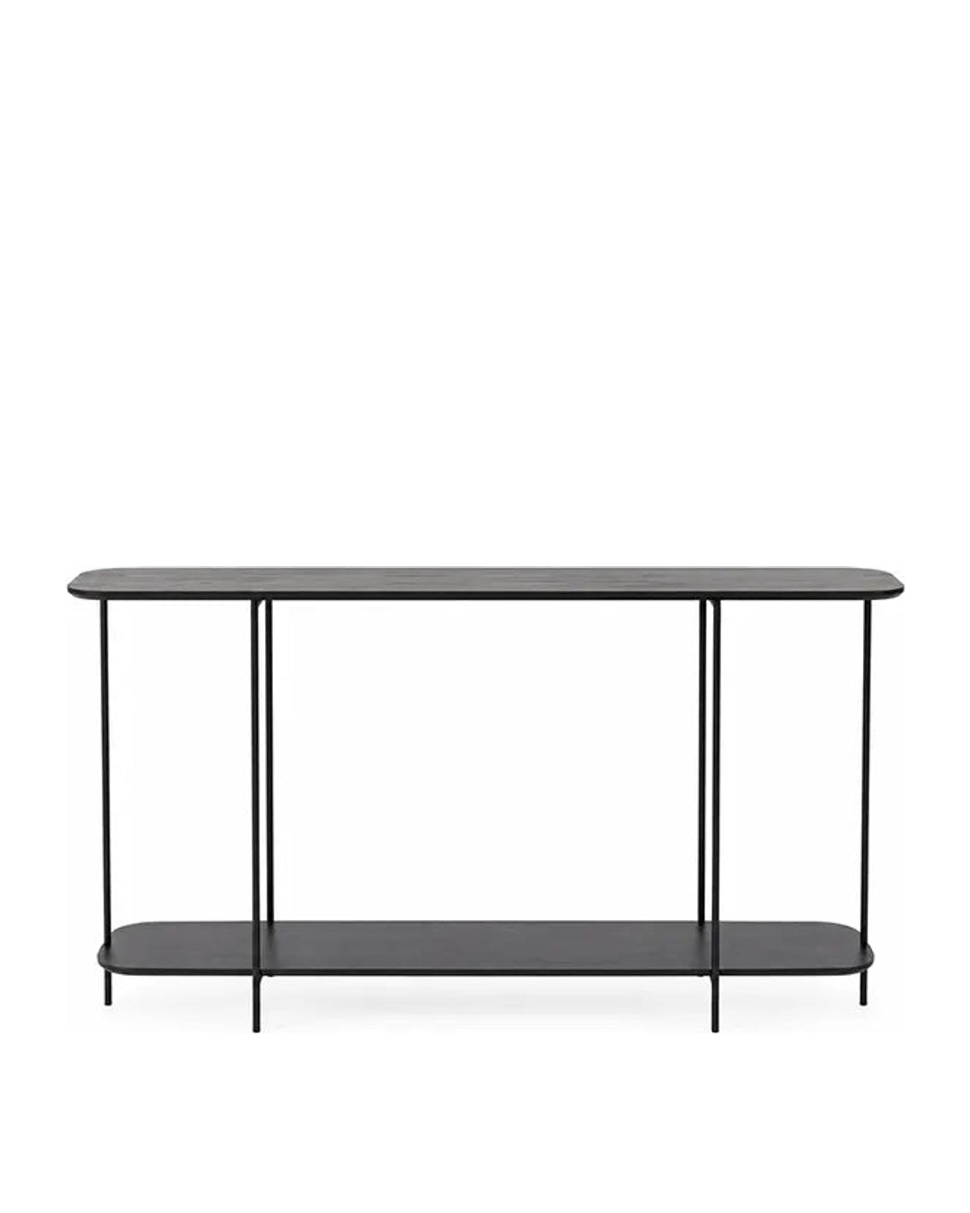 Aparador com Tampo em Lâmina de Madeira e pés em Metal Biophilia 120 cm - Preto