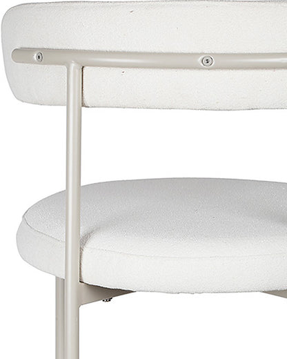 Cadeira de Aço Estofada Olyra - Off White