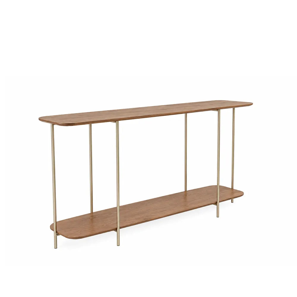 Aparador com pés em Metal Biophilia 140 cm - Mel c/ Champanhe