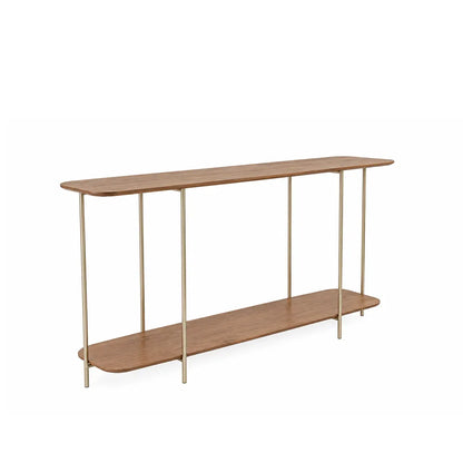 Aparador com pés em Metal Biophilia 140 cm - Mel c/ Champanhe