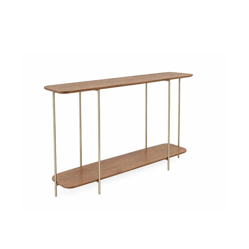 Aparador com pés em Metal Biophilia 90 cm - Mel c/ Champanhe