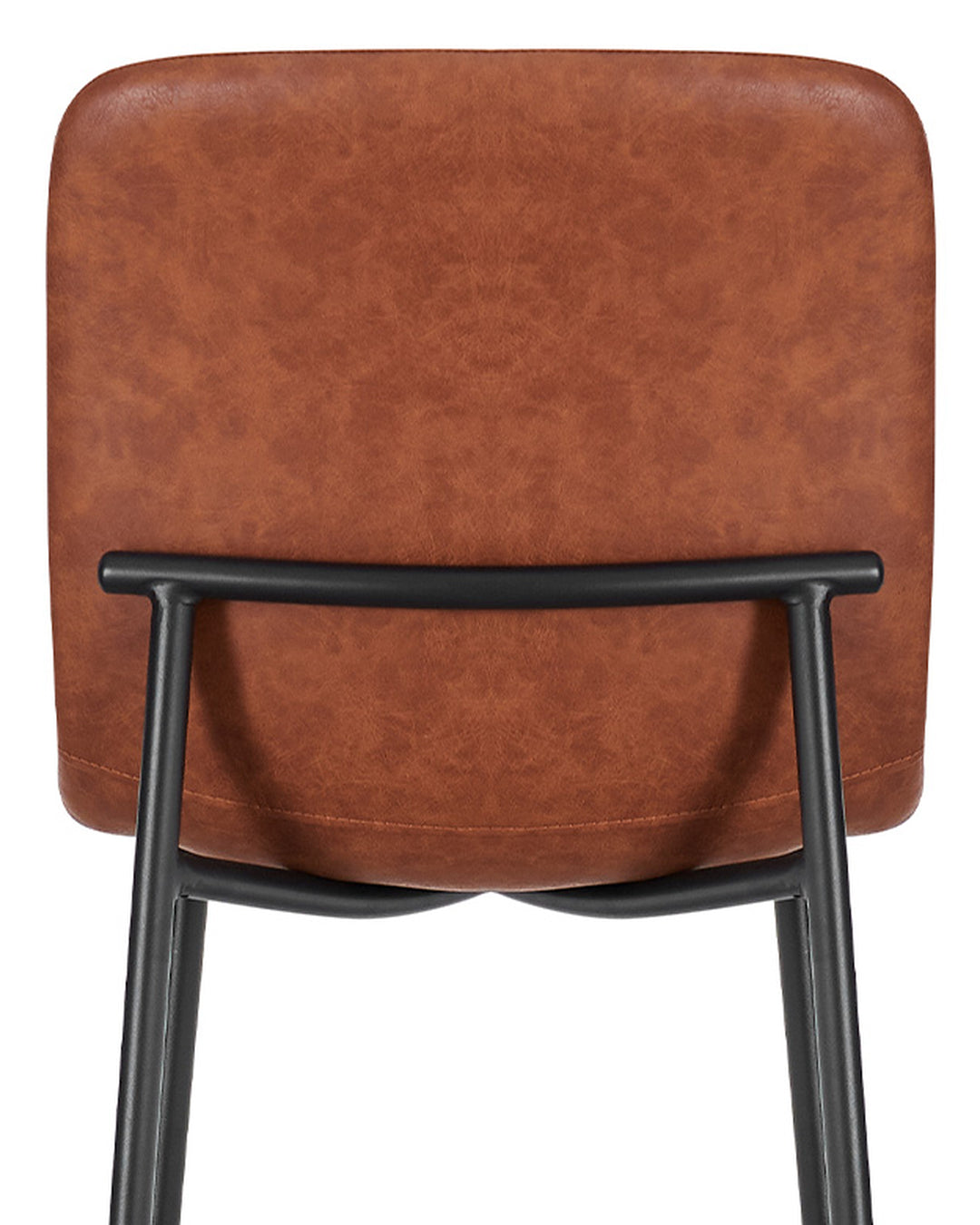 Banqueta Alta de Aço Estofada Millow - Marrom