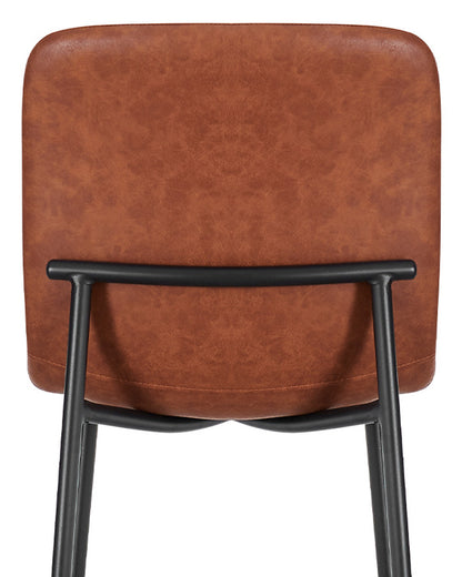 Banqueta Alta de Aço Estofada Millow - Marrom