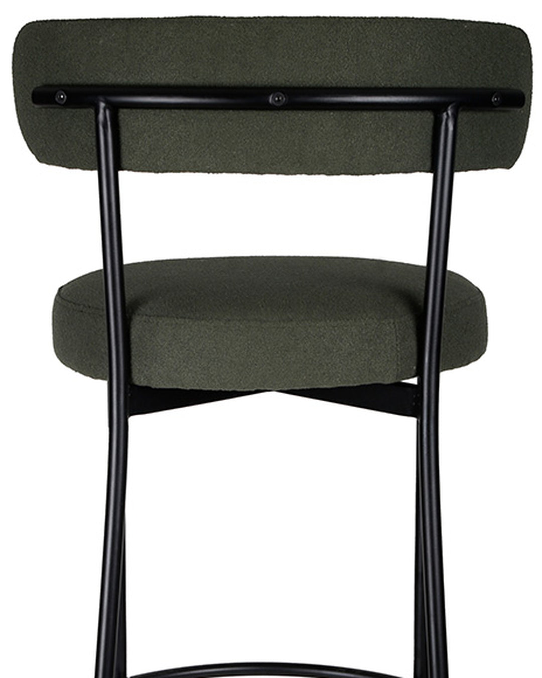 Banqueta Alta de Aço Estofada Olyra - Verde