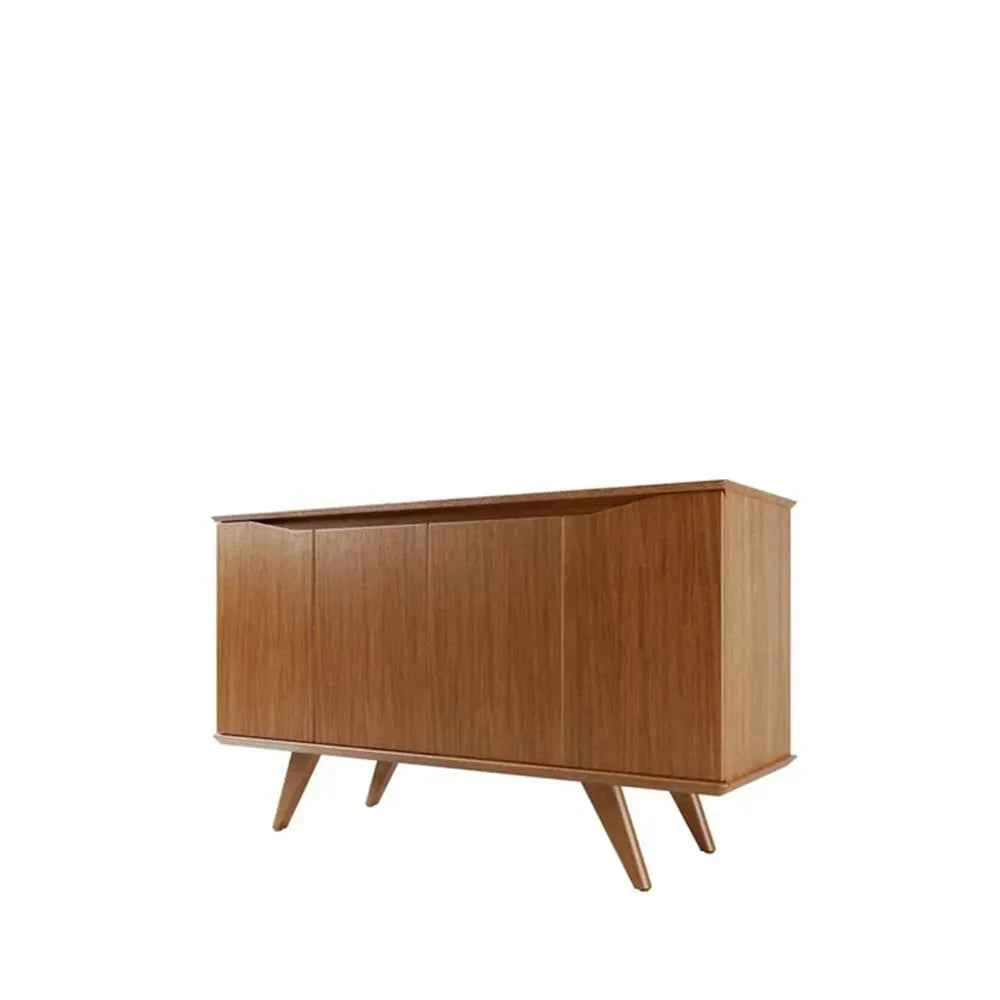 Buffet 4 Portas Pés Madeira Maciça Olive 135 cm - Natural
