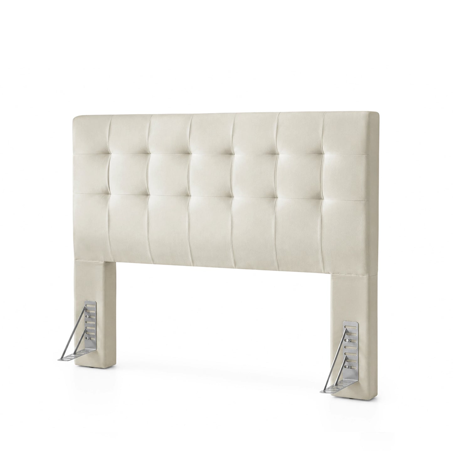 Cabeceira King Estofada Serena Capitonê 193 cm - Linho Off White