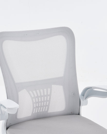 Cadeira de Escritório Ergonômica Giratória com Apoio de Braços e Regulagem de Altura Kobe - Branca