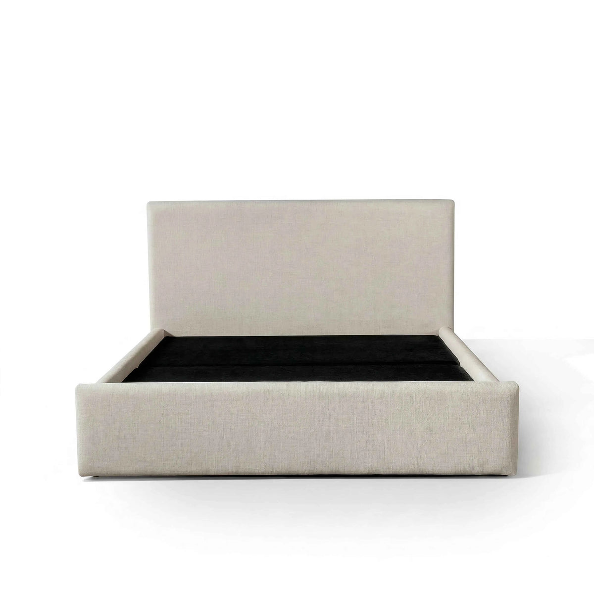 Cama Estofada King com Cabeceira Alicia - Linho Off White