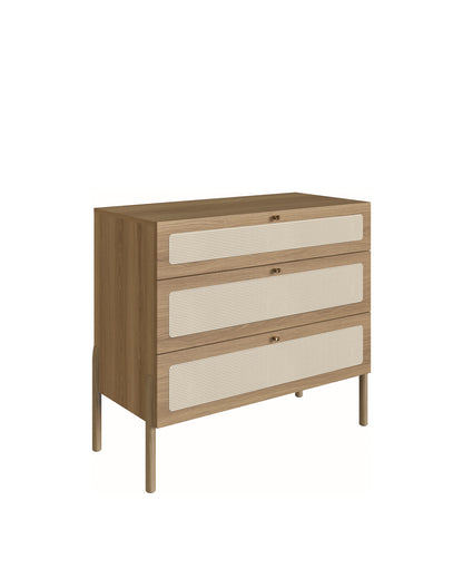 Cômoda 3 Gavetas Palhinha Urdi 93 cm - Mel