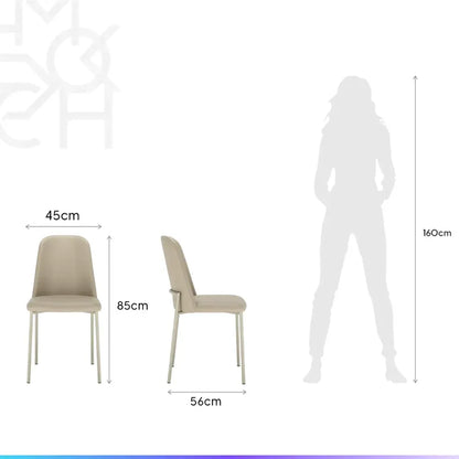 Conjunto de Jantar Mesa Orgânica Kalyx 4 Cadeiras Lucille - Champanhe c/ Canella - Off White