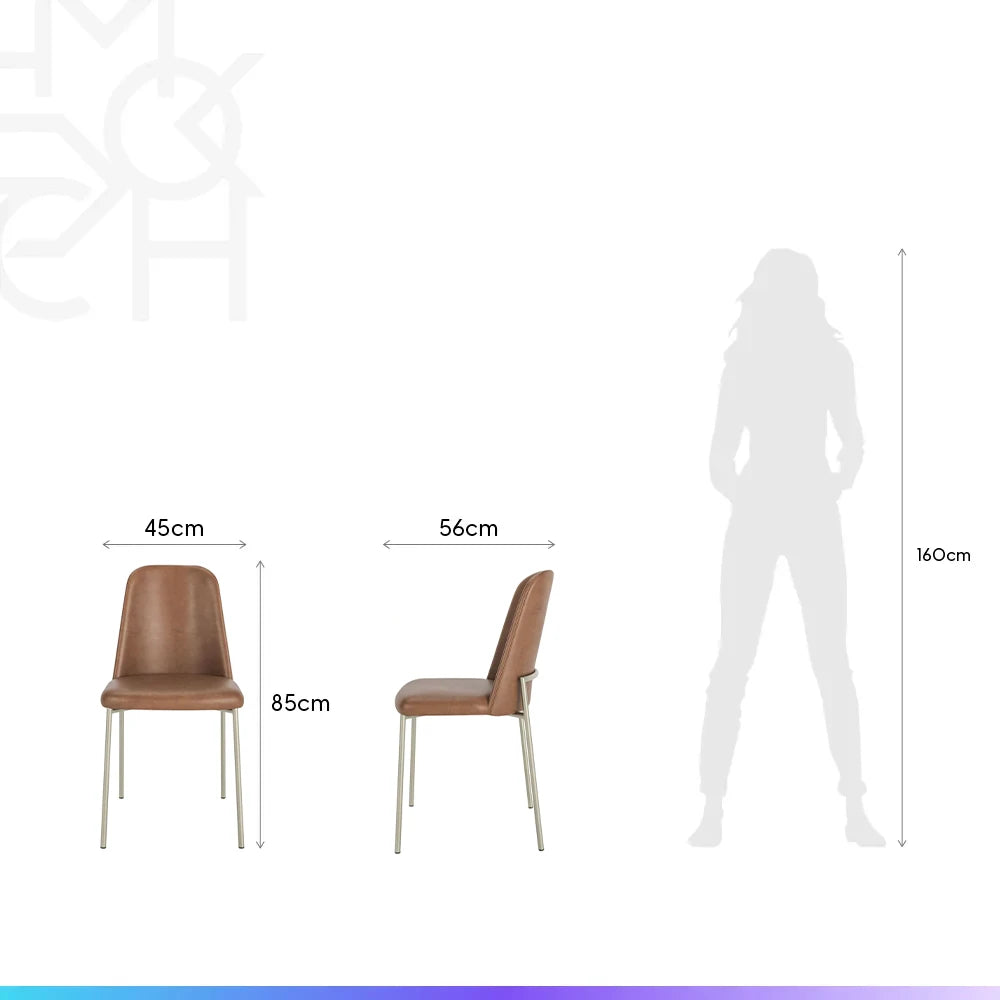 Conjunto de Jantar Mesa Retangular Harmony 8 Cadeiras Lucille - Canella c/ Caramelo