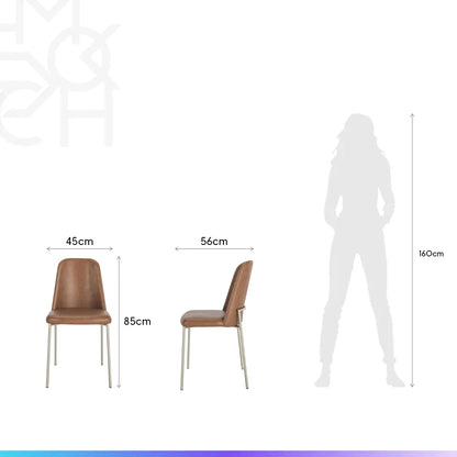 Conjunto de Jantar Mesa Retangular Harmony 8 Cadeiras Lucille - Canella c/ Caramelo