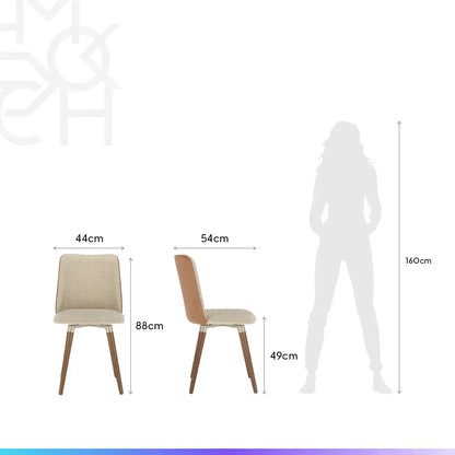 Conjunto de Jantar Mesa Retangular com Vidro Lintz com 8 Cadeiras Giratória Dakota - Canella c/ Caramelo