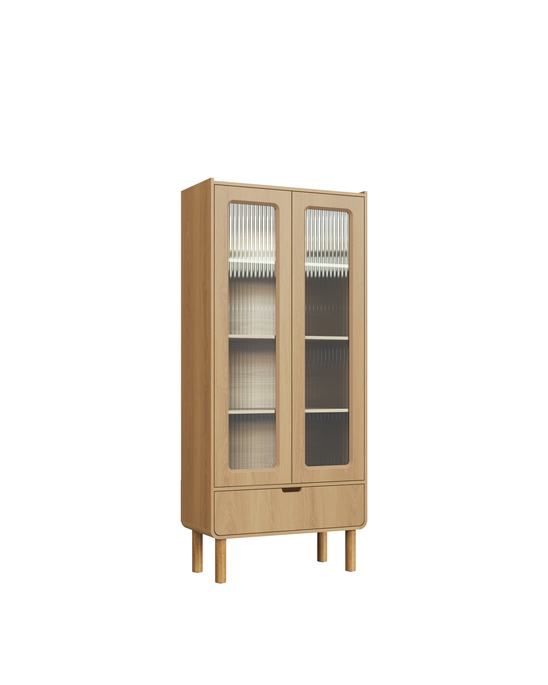 Cristaleira Orgânica 2 Portas Yume 80 cm - Mel