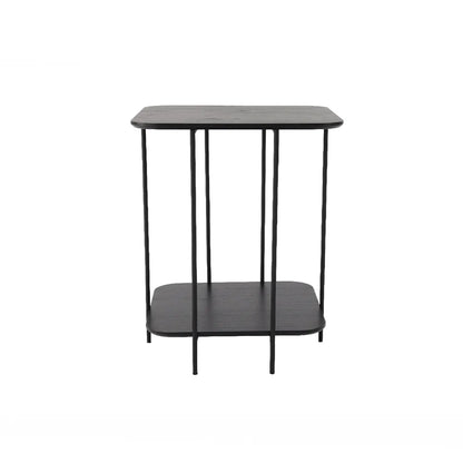 Mesa Lateral com pés em Metal Biophilia Alta 55 cm - Preto