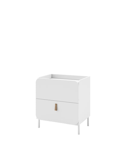 Mesa de Cabeceira 2 Gavetas Elo 50 cm - Branco