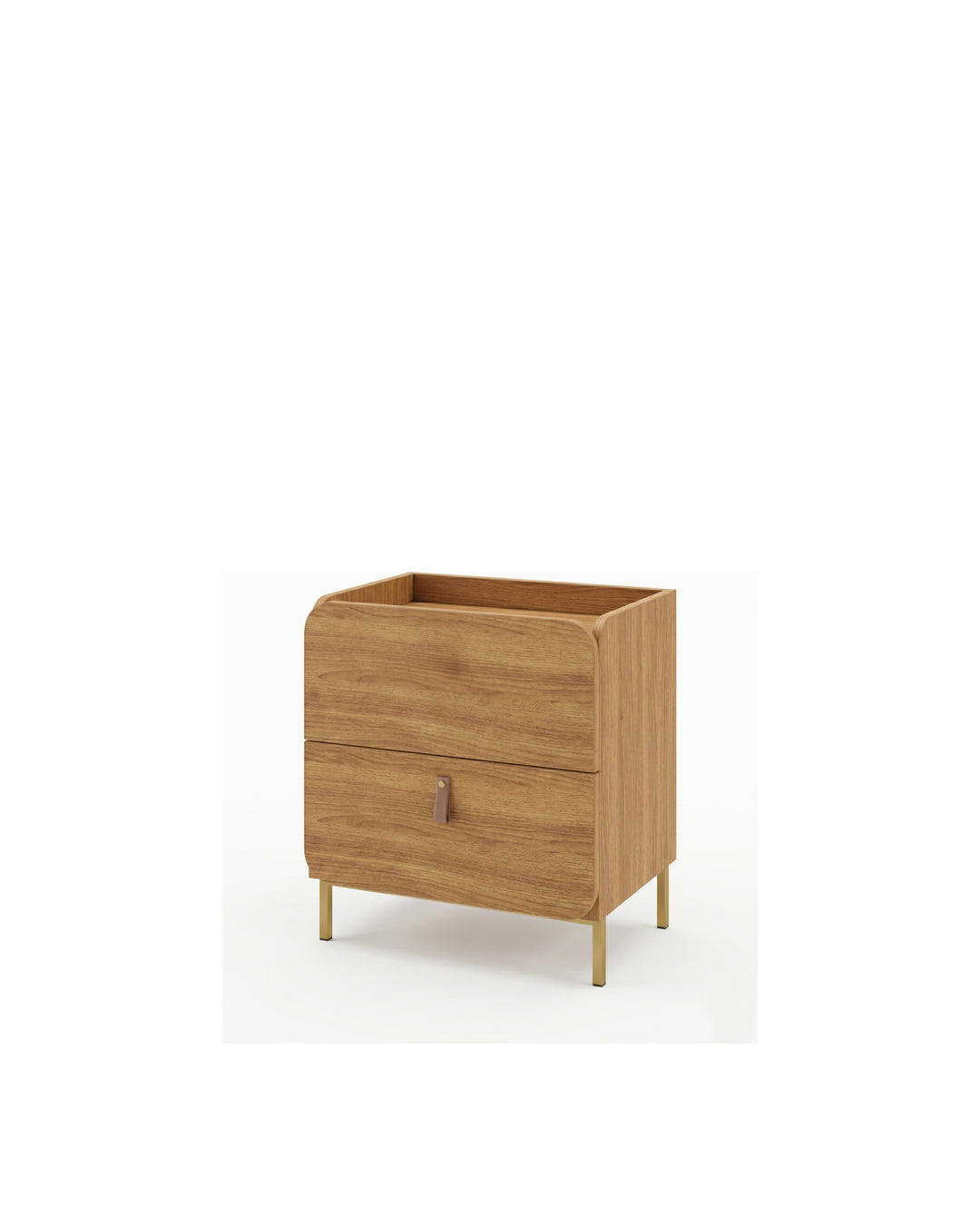 Mesa de Cabeceira 2 Gavetas Elo 50 cm - Mel