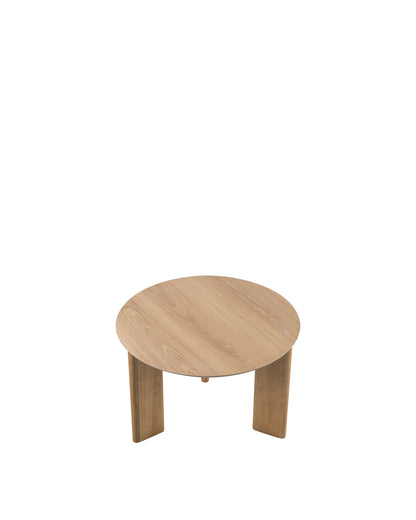 Mesa de Centro Redonda com Pés de Madeira Maciça Moova 60 cm - Mel