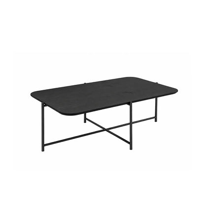 Mesa de Centro Retangular com pés em Metal Biophilia 93 cm - Preto