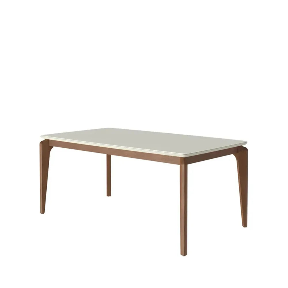 Mesa de Jantar New Lauren 180 cm - Natural c/ Off White Fosco