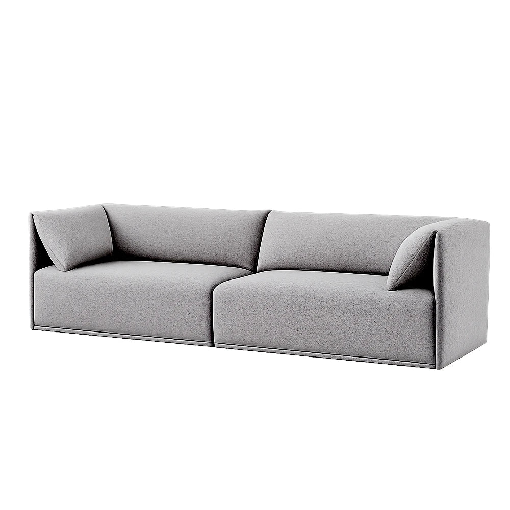 Sofá 6 Lugares Dali 320 cm - Linho Texturizado Cinza