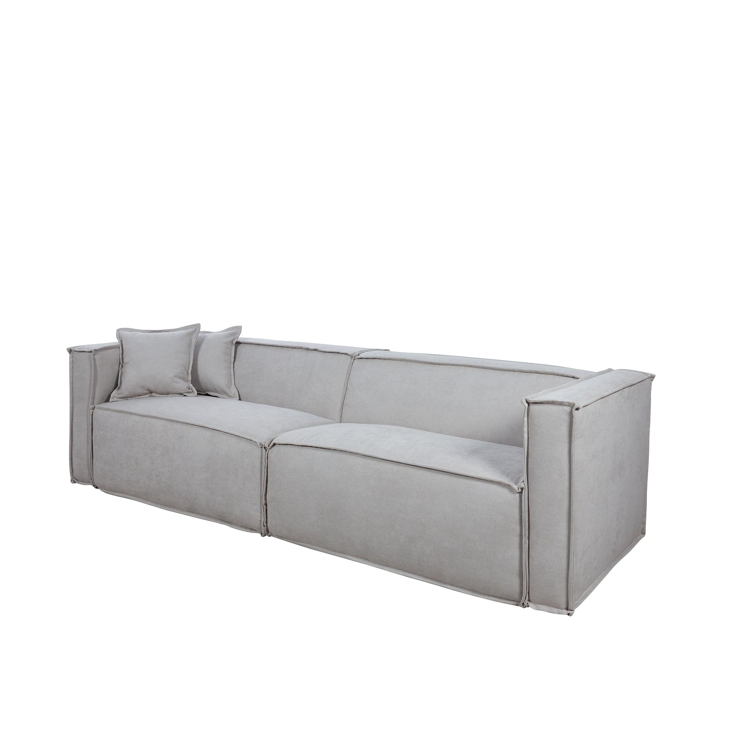 Sofá 4 Lugares Freddo 250 cm - Linho Texturizado Cinza