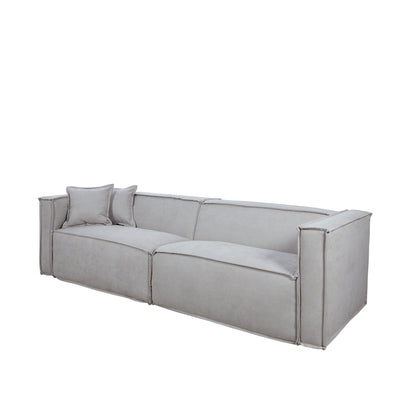 Sofá 4 Lugares Freddo 250 cm - Linho Texturizado Cinza