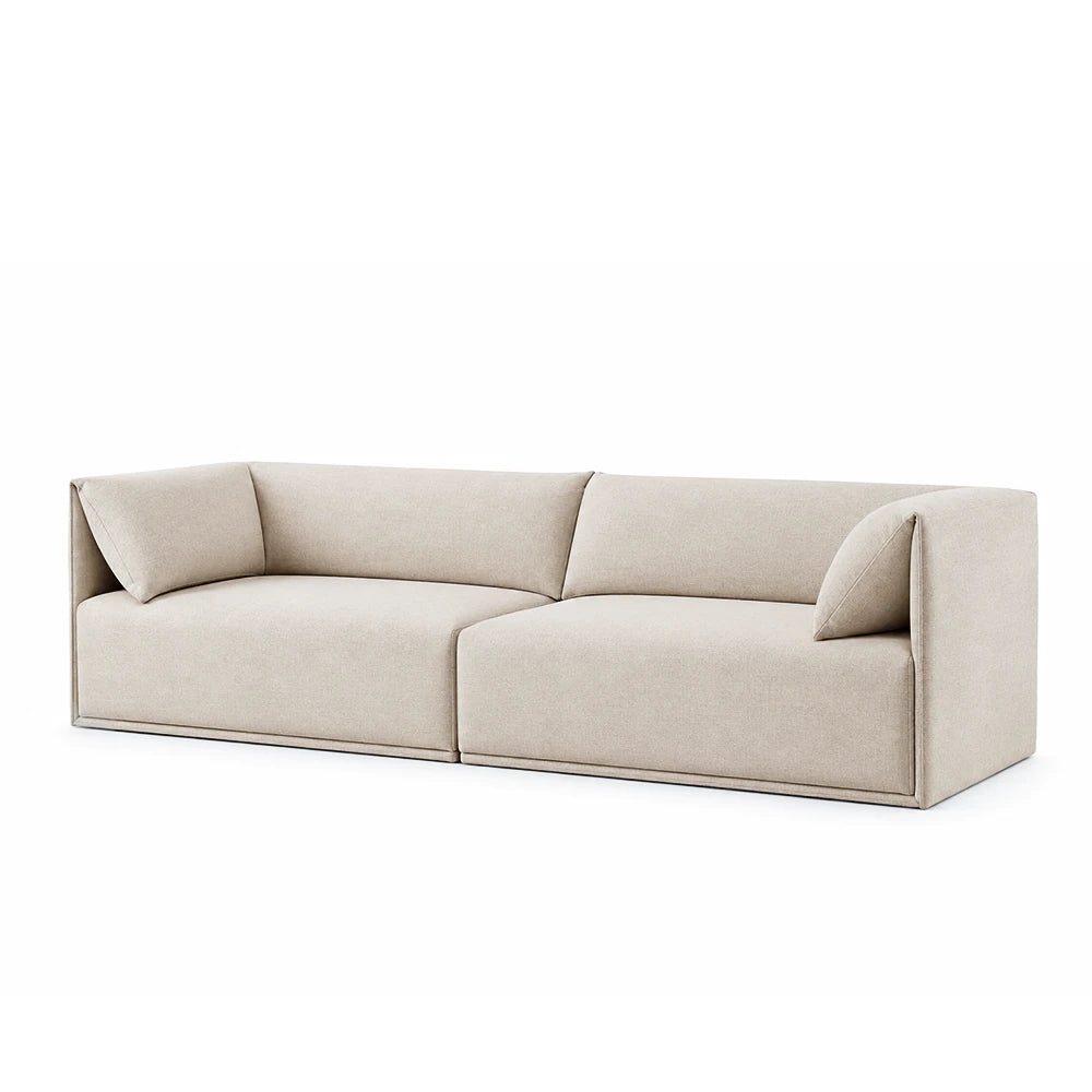 Sofá 6 Lugares Dali 320 cm - Linho Texturizado Bege