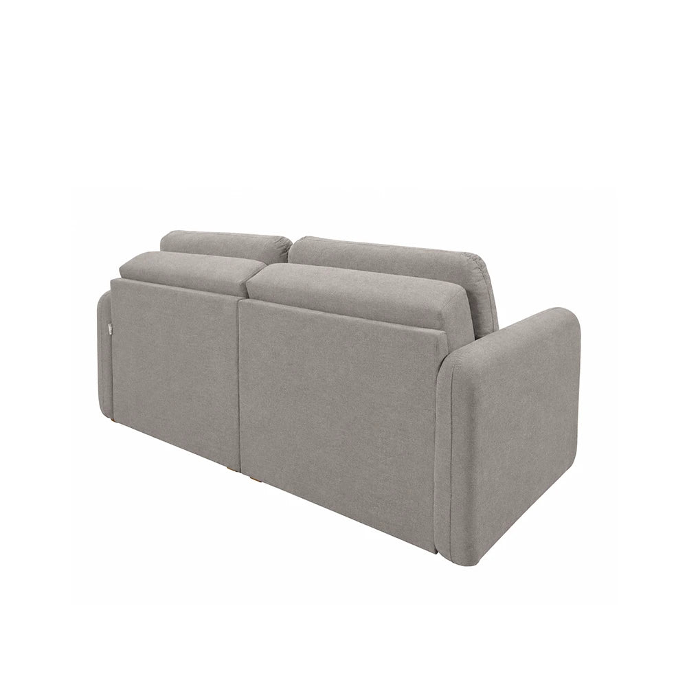 Sofá Cama Retrátil e Reclinável 3 Lugares Hudson 190 cm - Linho Texturizado Cinza