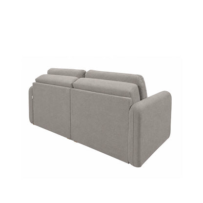 Sofá Cama Retrátil e Reclinável 3 Lugares Hudson 190 cm - Linho Texturizado Cinza
