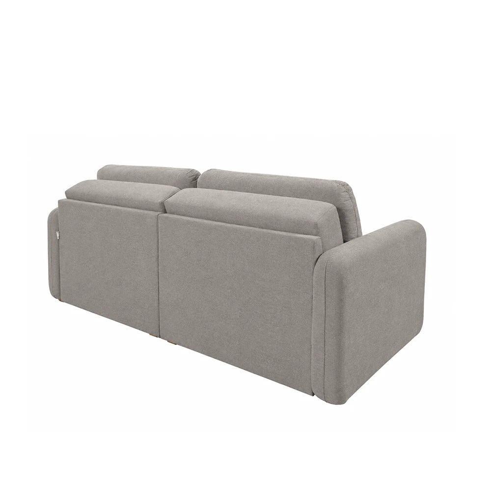 Sofá Cama Retrátil e Reclinável 3 Lugares Hudson 210 cm - Linho Texturizado Cinza