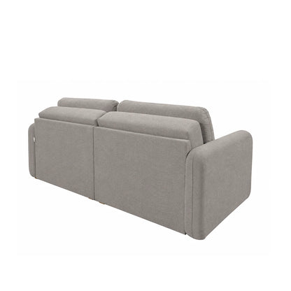 Sofá Cama Retrátil e Reclinável 3 Lugares Hudson 210 cm - Linho Texturizado Cinza