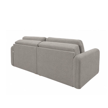 Sofá Cama Retrátil e Reclinável 4 Lugares Hudson 270 cm - Linho Texturizado Cinza