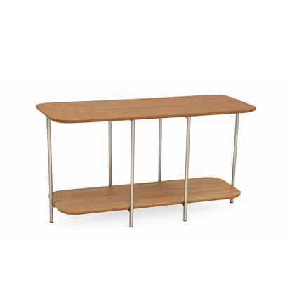 Sofá Table com pés em Metal Biophilia 100 cm - Mel c/ Champanhe