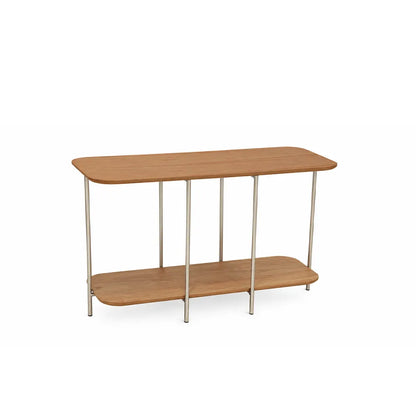 Sofá Table com pés em Metal Biophilia 90 cm - Mel c/ Champanhe