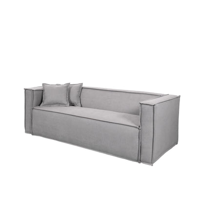Sofá 3 Lugares Freddo 205 cm - Linho Texturizado Cinza