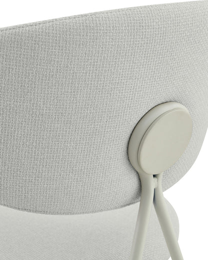 Cadeira de Aço Estofada Elora - Off White
