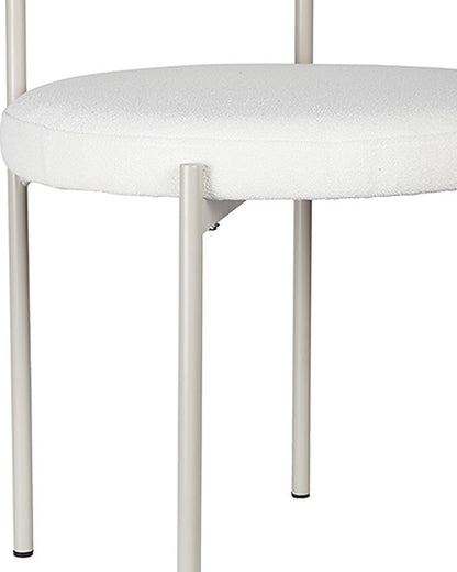 Cadeira de Aço Estofada Olyra - Off White