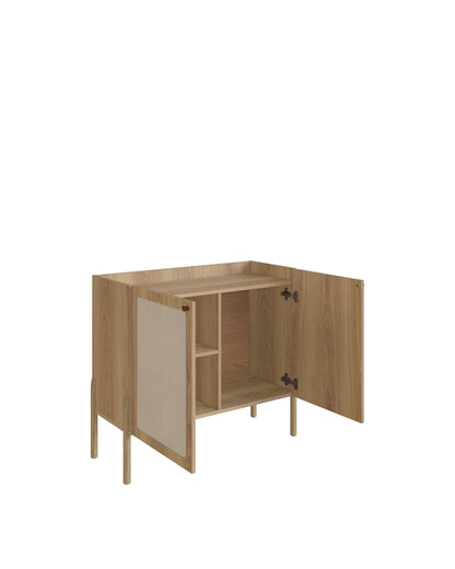 Aparador Bar 2 Portas Palhinha Urdi 93 cm - Mel