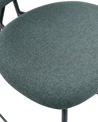 Banqueta Alta de Aço Estofada Elora - Verde