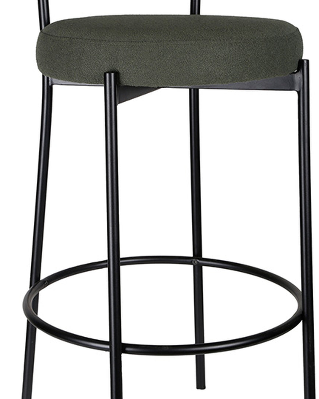 Banqueta Alta de Aço Estofada Olyra - Verde