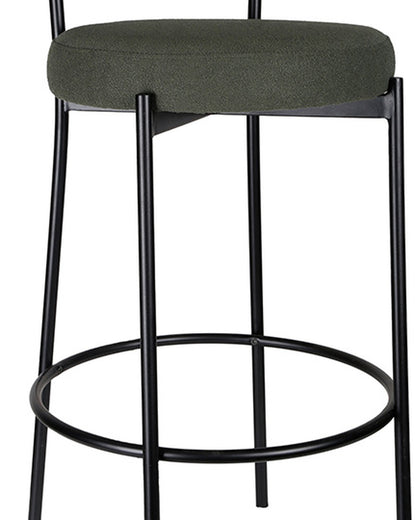 Banqueta Alta de Aço Estofada Olyra - Verde