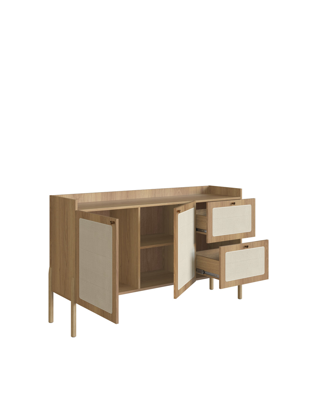 Buffet 2 Portas 2 Gavetas Palhinha Urdi  139 cm - Mel
