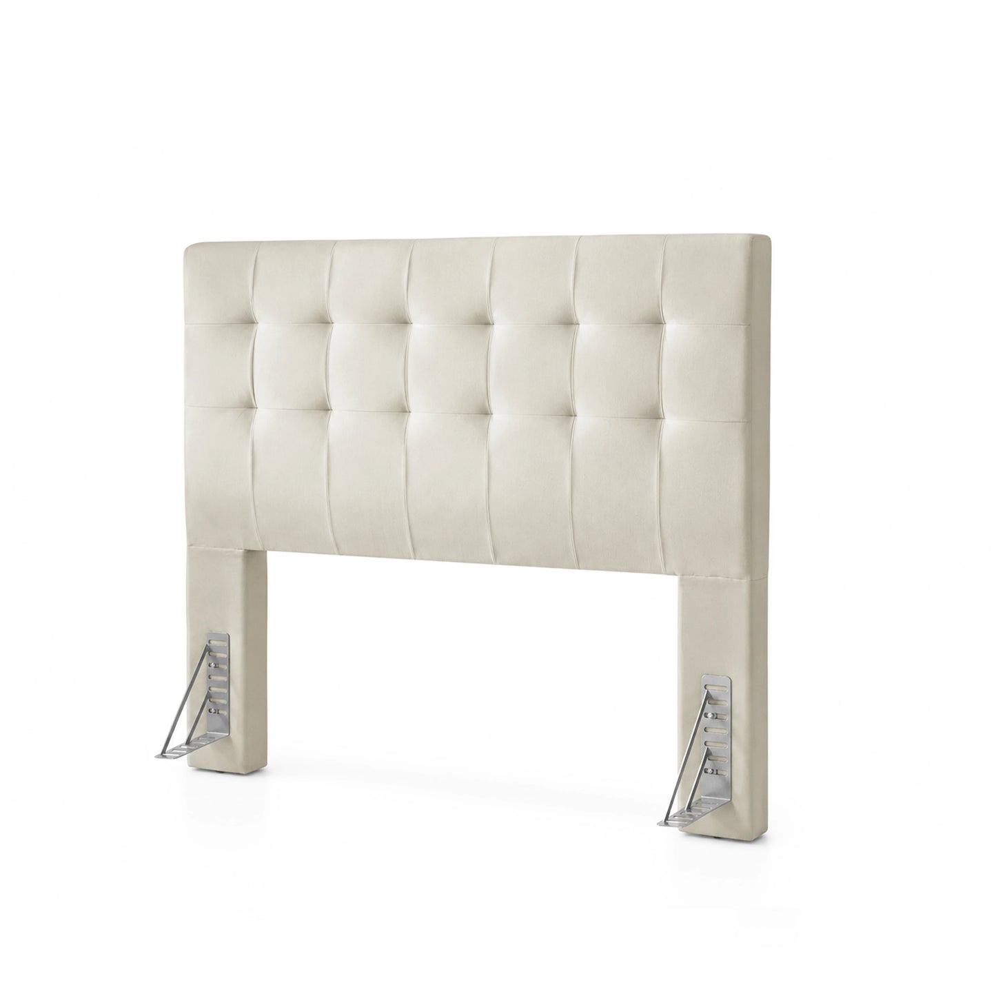 Cabeceira Casal Estofada Serena Capitonê 140 cm - Linho Off White