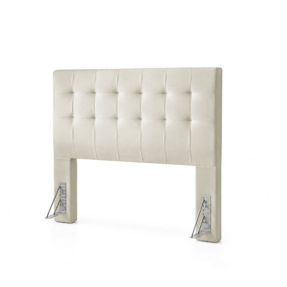 Cabeceira Casal Estofada Serena Capitonê 140 cm - Linho Off White