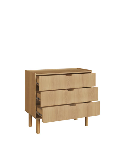 Cômoda Orgânica 3 Gavetas Yume 90 cm - Mel